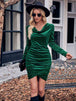 Cowl Neck Tulip Hem Dress -BazaarBey - www.shopbazaarbey.com