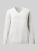 V-Neck Long Sleeve Knit Top Bazaarbey