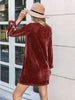 V-Neck Long Sleeve Mini Dress -BazaarBey - www.shopbazaarbey.com