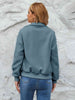 Zip Up Collared Neck Long Sleeve Jacket Trendsi