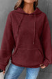 Dropped Shoulder Pocketed Hoodie Trendsi