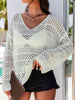  V-Neck Long Sleeve Knit Top Trendsi