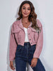 Collared Neck Dropped Shoulder Buttoned Jacket Bazaarbey