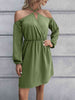 Cold-Shoulder  Mini Dress -BazaarBey - www.shopbazaarbey.com