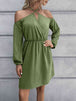 Cold-Shoulder  Mini Dress -BazaarBey - www.shopbazaarbey.com