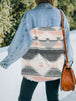 Collared Neck Dropped Shoulder Denim Jacket Bazaarbey