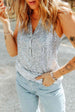  Button Front V-Neck Tank Bazaarbey