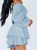 Off Shoulder Smocked Waist Romper -BazaarBey - www.shopbazaarbey.com