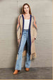 BazaarBey  Geometric  Hem Open Front Duster Cardigan Bazaarbey