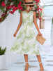 Printed Cowl Neck Sleeveless Dress -BazaarBey - www.shopbazaarbey.com