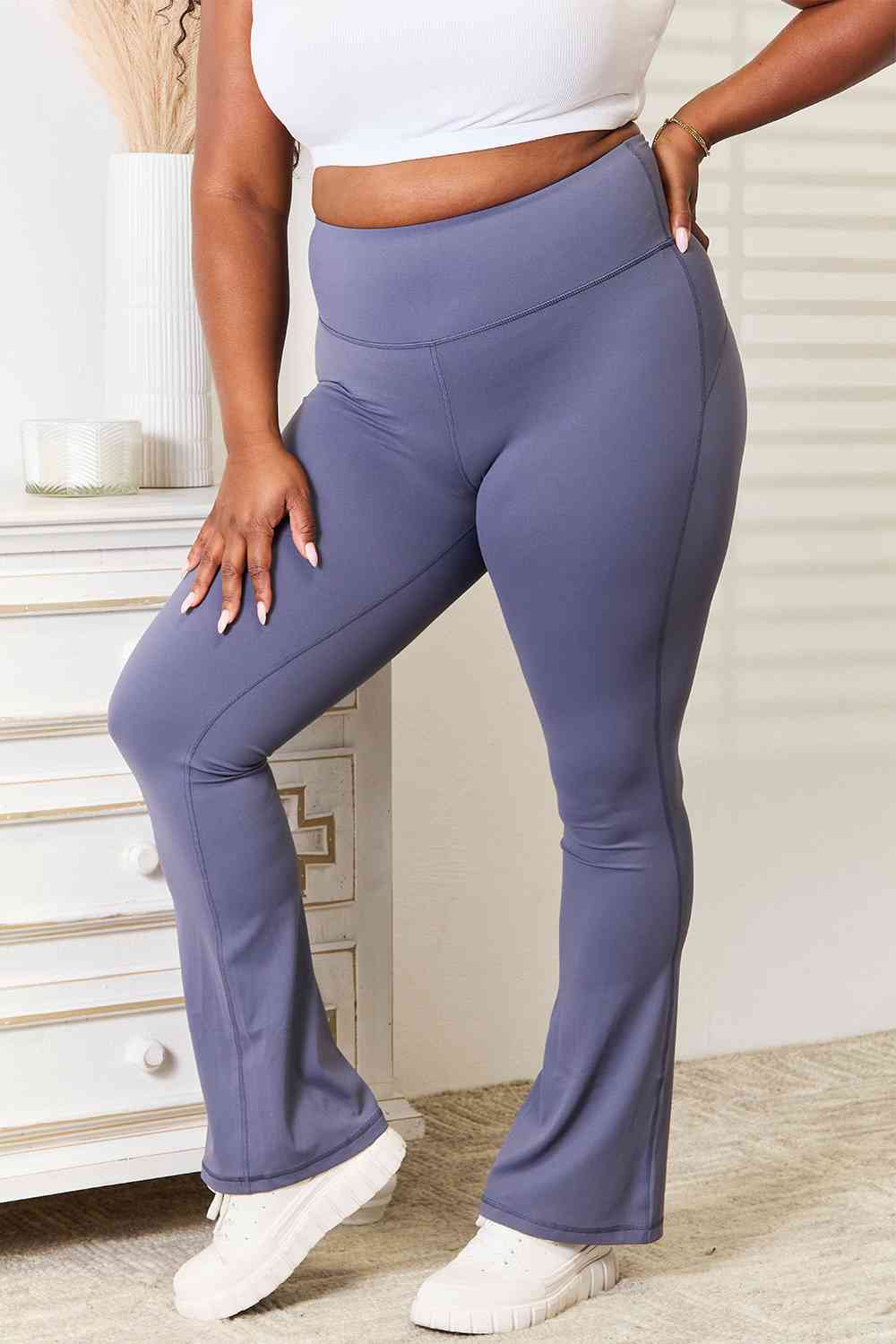 Wide Waistband Bootcut Sports Pants Bazaarbey