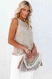  Tassel Hem Knit Tank Trendsi