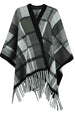 Cloak Sleeve Fringe Detail Poncho Bazaarbey