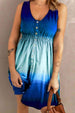  Scoop Neck Buttoned Sleeveless Magic Dress with Pockets -BazaarBey - www.shopbazaarbey.com