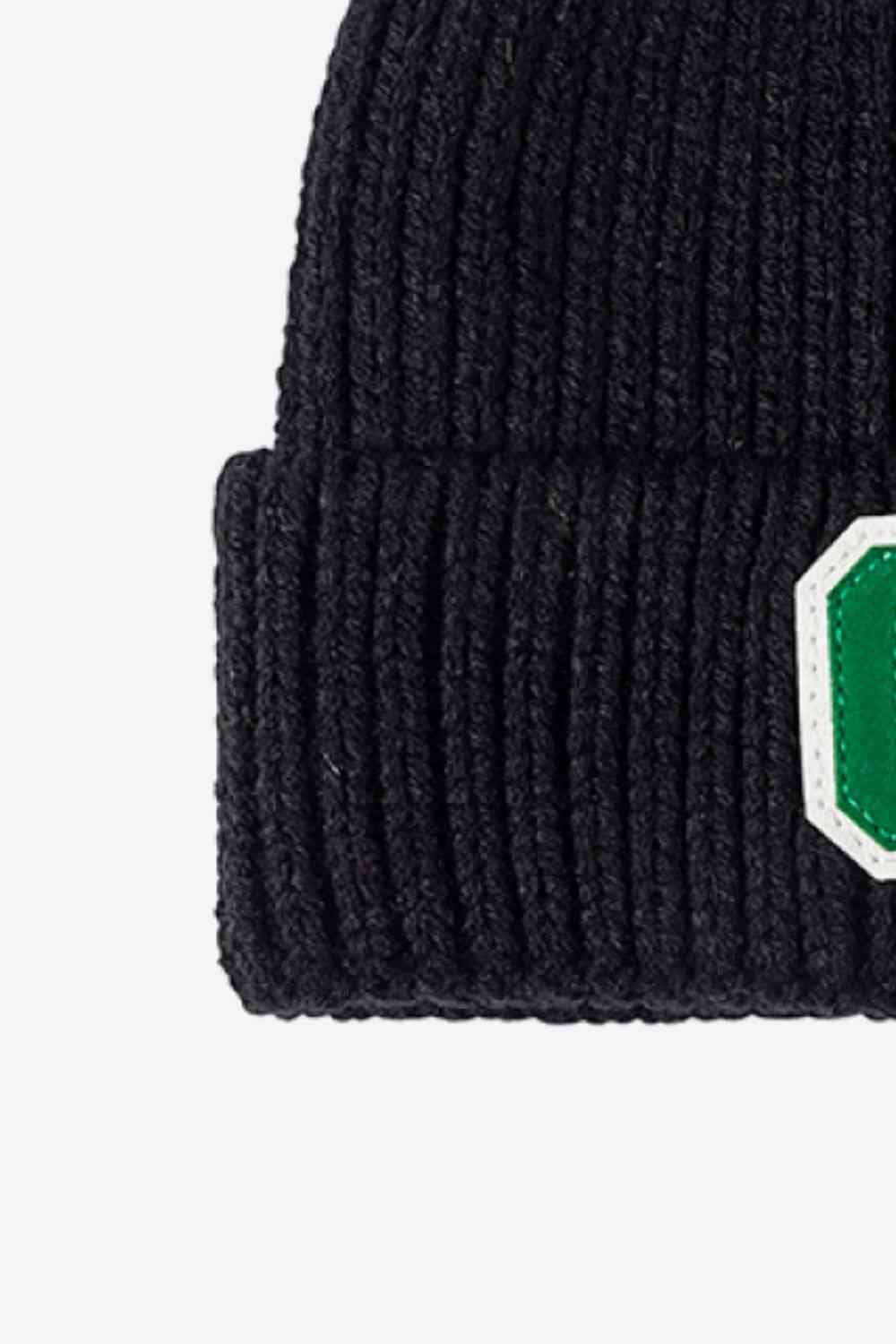 Letter C Patch Cuffed Beanie Trendsi