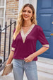 Printed  V-Neck Tee Bazaarbey