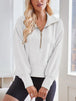 Ribbed Half Zip Collared Neck Sweatshirt Bazaarbey