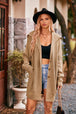 Collared Neck Button-Up Cardigan with Pockets Trendsi