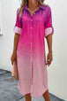 Gradient Long Sleeve Shirt Dress -BazaarBey - www.shopbazaarbey.com