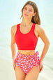 Two-Tone Tied Two-Piece Swimsuit Trendsi