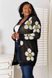  Floral Button Down Longline Cardigan Bazaarbey