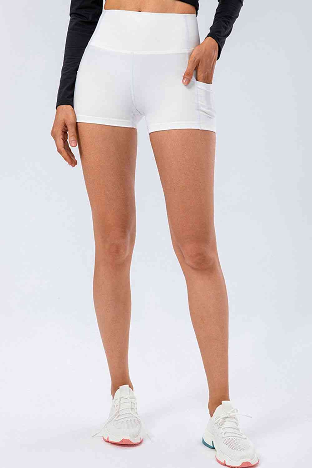 Slim Fit Wide Waistband Sports Shorts Bazaarbey