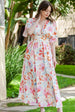 Floral Deep V Slit Maxi Dress -BazaarBey - www.shopbazaarbey.com