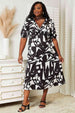  Printed  Balloon Sleeve Dress -BazaarBey - www.shopbazaarbey.com