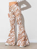 Floral High Waist Flare Leg Pants Bazaarbey