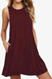 Full Size Round Neck Sleeveless Dress with Pockets -BazaarBey - www.shopbazaarbey.com