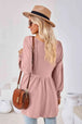 V-Neck Lantern Sleeve Blouse Bazaarbey