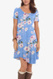 Floral Round Neck Short Sleeve Dress -BazaarBey - www.shopbazaarbey.com