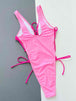  Deep V Sleeveless One-Piece Swimsuit Trendsi
