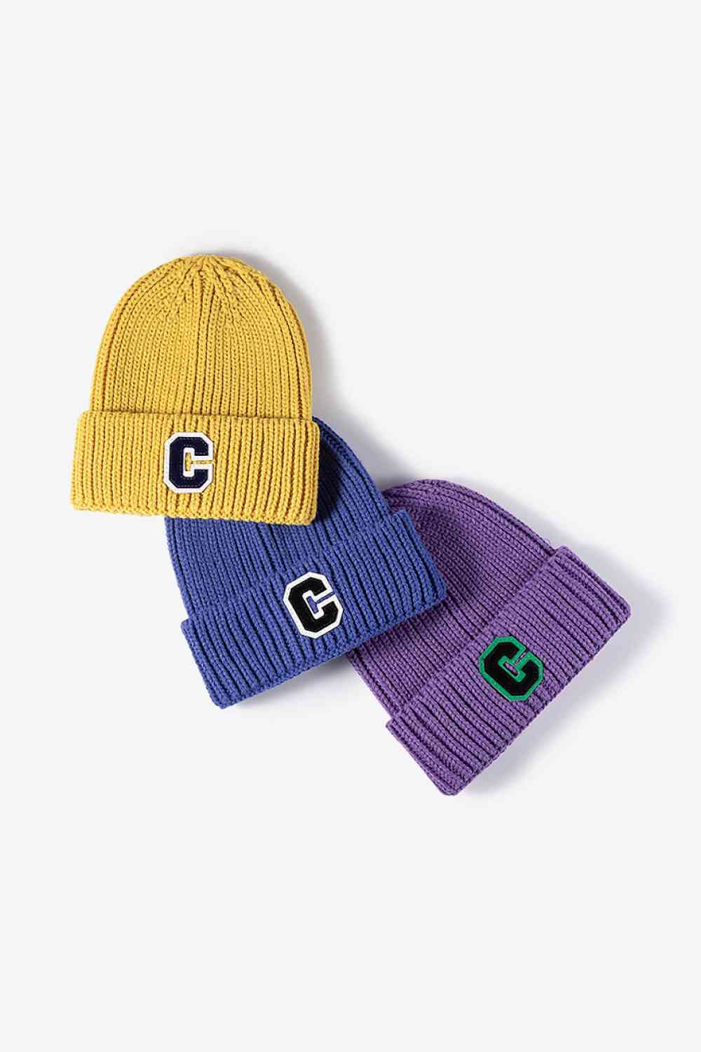 Letter C Patch Cuffed Beanie Trendsi
