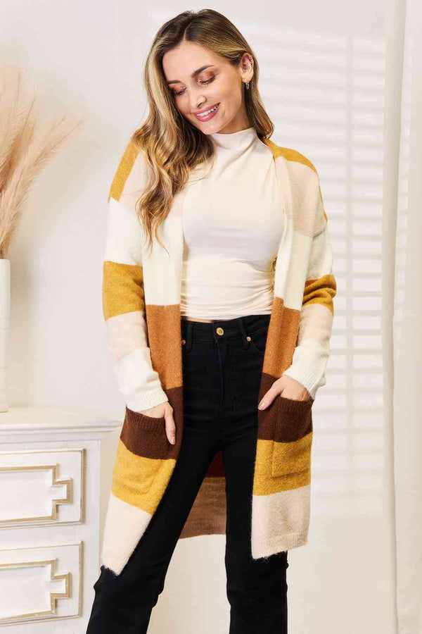 BazaarBey Woven Right  Dropped Shoulder Cardigan Bazaarbey