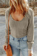 Scoop Neck Long Sleeve Top Trendsi