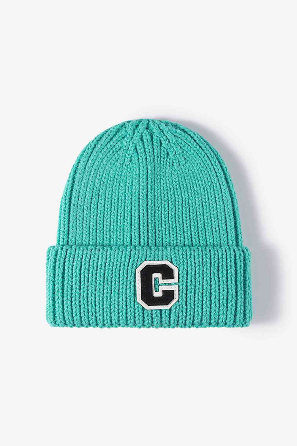 Letter C Patch Cuffed Beanie Trendsi