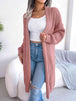 Open Front Dropped Shoulder Longline Cardigan Bazaarbey