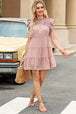 Cap Sleeve Tiered Mini Dress -BazaarBey - www.shopbazaarbey.com