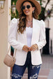  Puff Sleeve Shawl Collar Blazer Bazaarbey