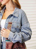 Collared Neck Dropped Shoulder Denim Jacket Bazaarbey