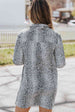 Printed Collared Neck Slit Mini Dress -BazaarBey - www.shopbazaarbey.com