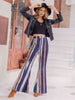 Striped Flare Leg Pants Bazaarbey
