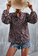 Printed Tie Neck Puff Sleeve Blouse Bazaarbey