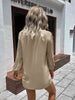  Notched Neck Balloon Sleeve Shirt Bazaarbey
