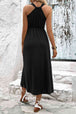  Neck Slit Sleeveless Dress -BazaarBey - www.shopbazaarbey.com