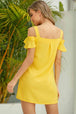 Cold-Shoulder Mini Dress -BazaarBey - www.shopbazaarbey.com