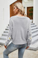 Flower Pattern Button Front Cardigan Bazaarbey