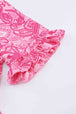 Paisley Print Flounce Sleeve Maxi Dress -BazaarBey - www.shopbazaarbey.com
