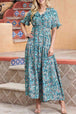 Paisley Print Flounce Sleeve Maxi Dress -BazaarBey - www.shopbazaarbey.com